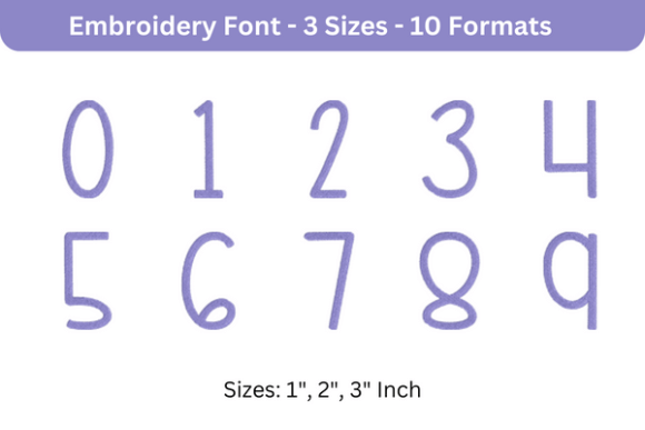 Beautiful Font 0 to 9