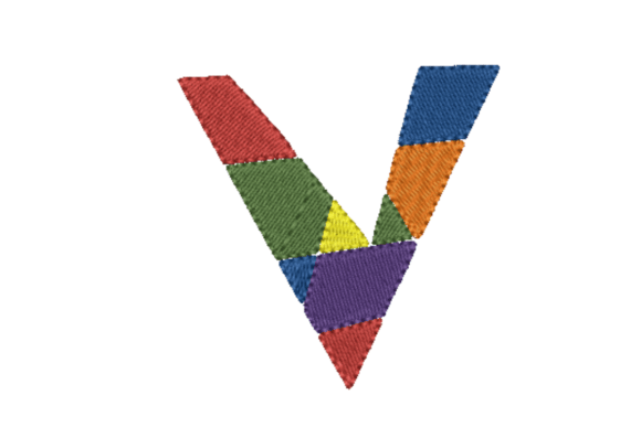 Diagonous V: A Sharp, Playful Letter That Stitches With Purpose