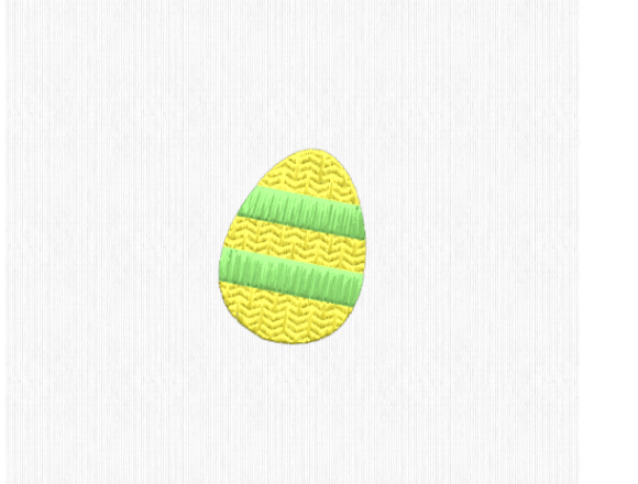 Easter Egg Striped Embroidery Design