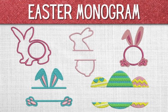 Easter Monogram: Sweet, Stitch-Ready Charm for Handmade Gifts