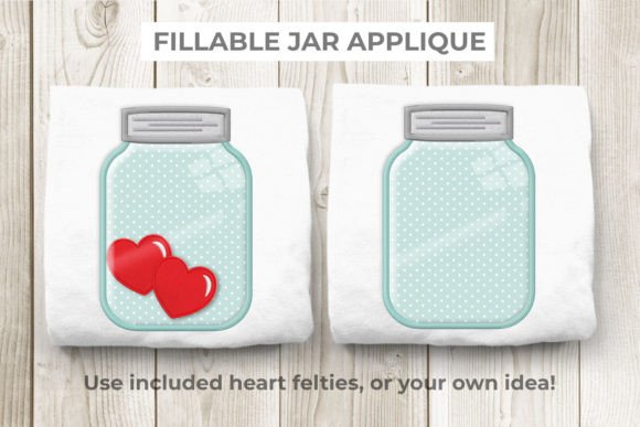 Fillable Canning Jar Applique