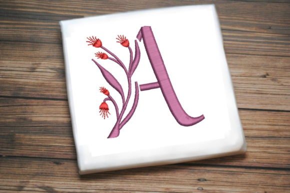 Floral Monogram Letter A