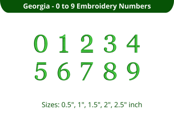 Georgia Font 0–9: Soft, Elegant Embroidery for Meaningful Gifts