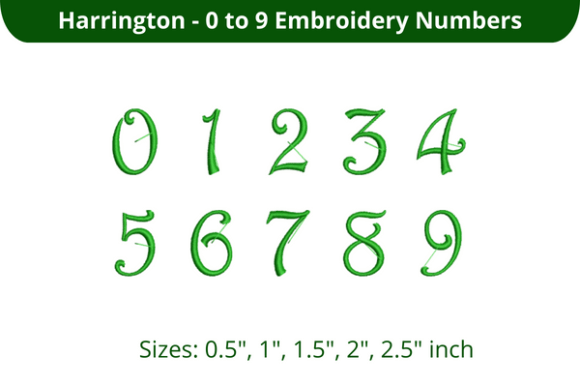 Harrington Font 0–9: Clean, Confident, and Craft-Ready