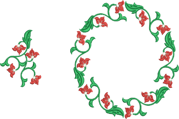 Iris Wreath: A Thoughtful Floral Embroidery Choice