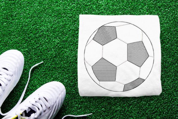 Linework Soccer Ball: A Clean, Sporty Embroidery Staple