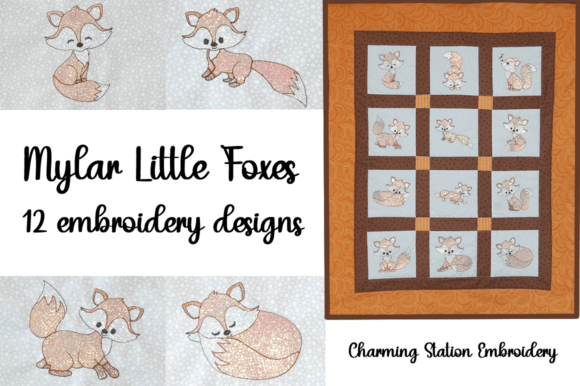 Mylar Little Foxes: A Seasonal Embroidery Gem