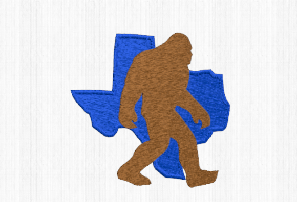 Texas Bigfoot: A Cheerful Seasonal Embroidery Pick